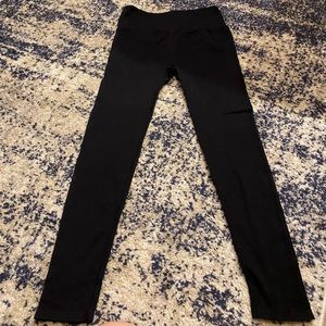 Ribbed black leggings